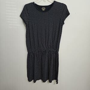 Polo Ralph Lauren Girls Knit Dress Sz XL (16 Navy Blue White Stars Elastic Waist